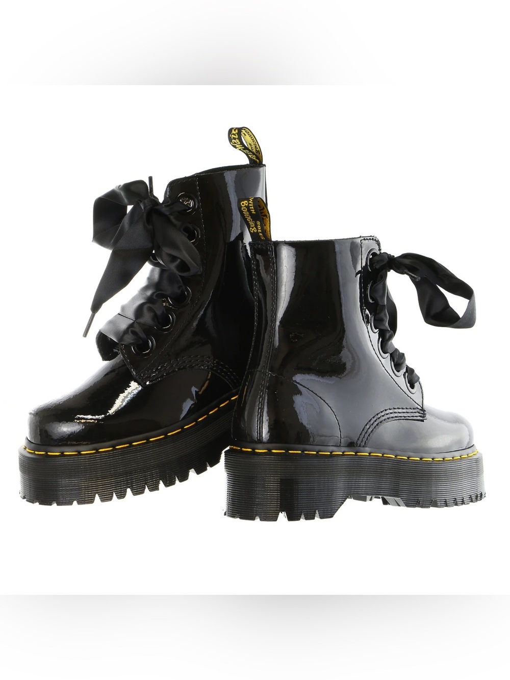 DR Martens Molly platform Patent Lamper leather Boots size 6 US